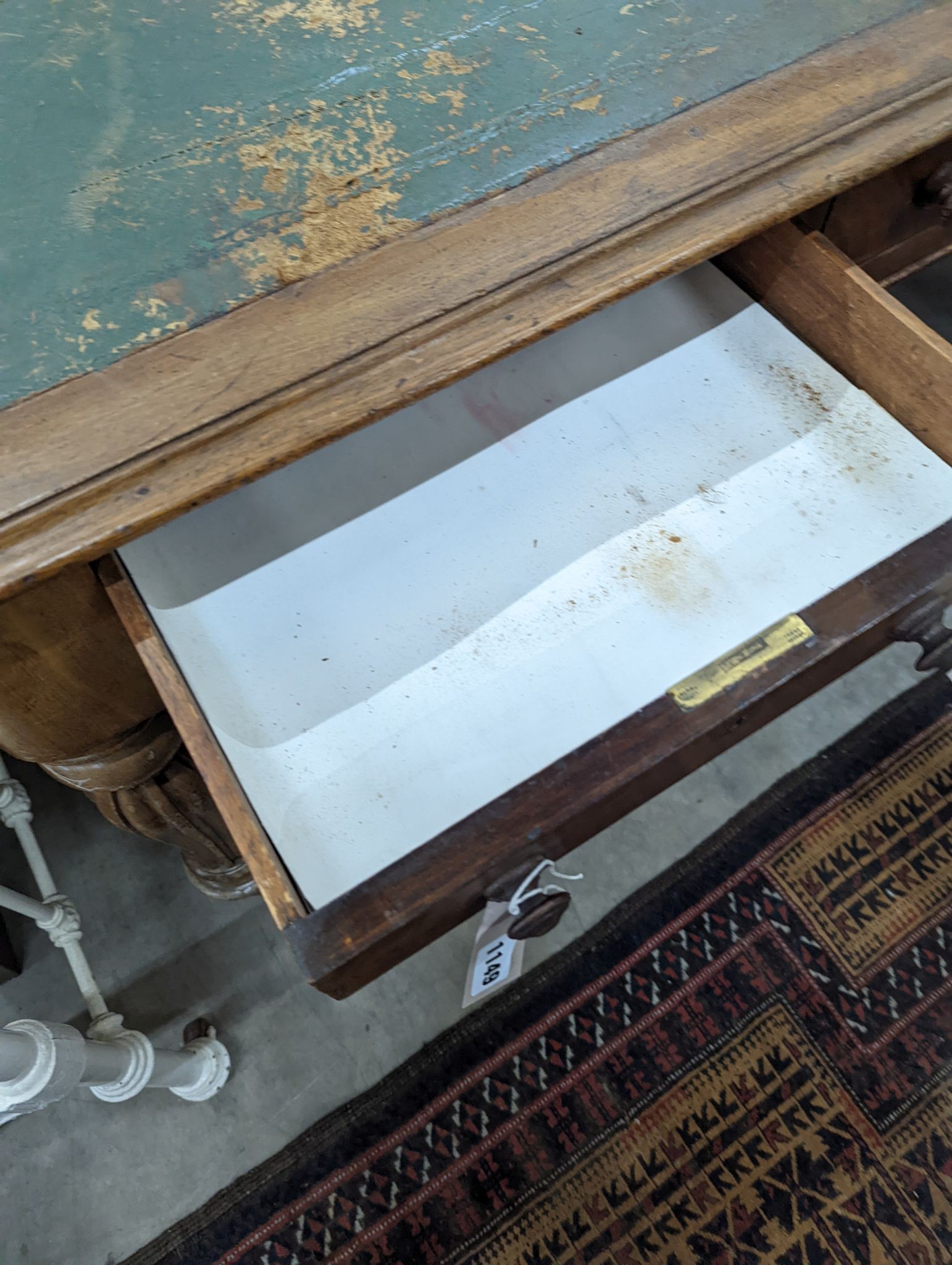 A Victorian mahogany partners writing table, width 150cm, depth 104cm, height 79cm